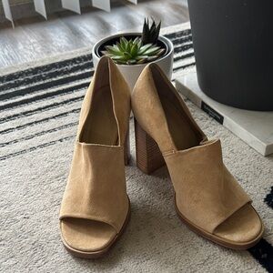 Rag & Bone Tan Open-Toe Heels